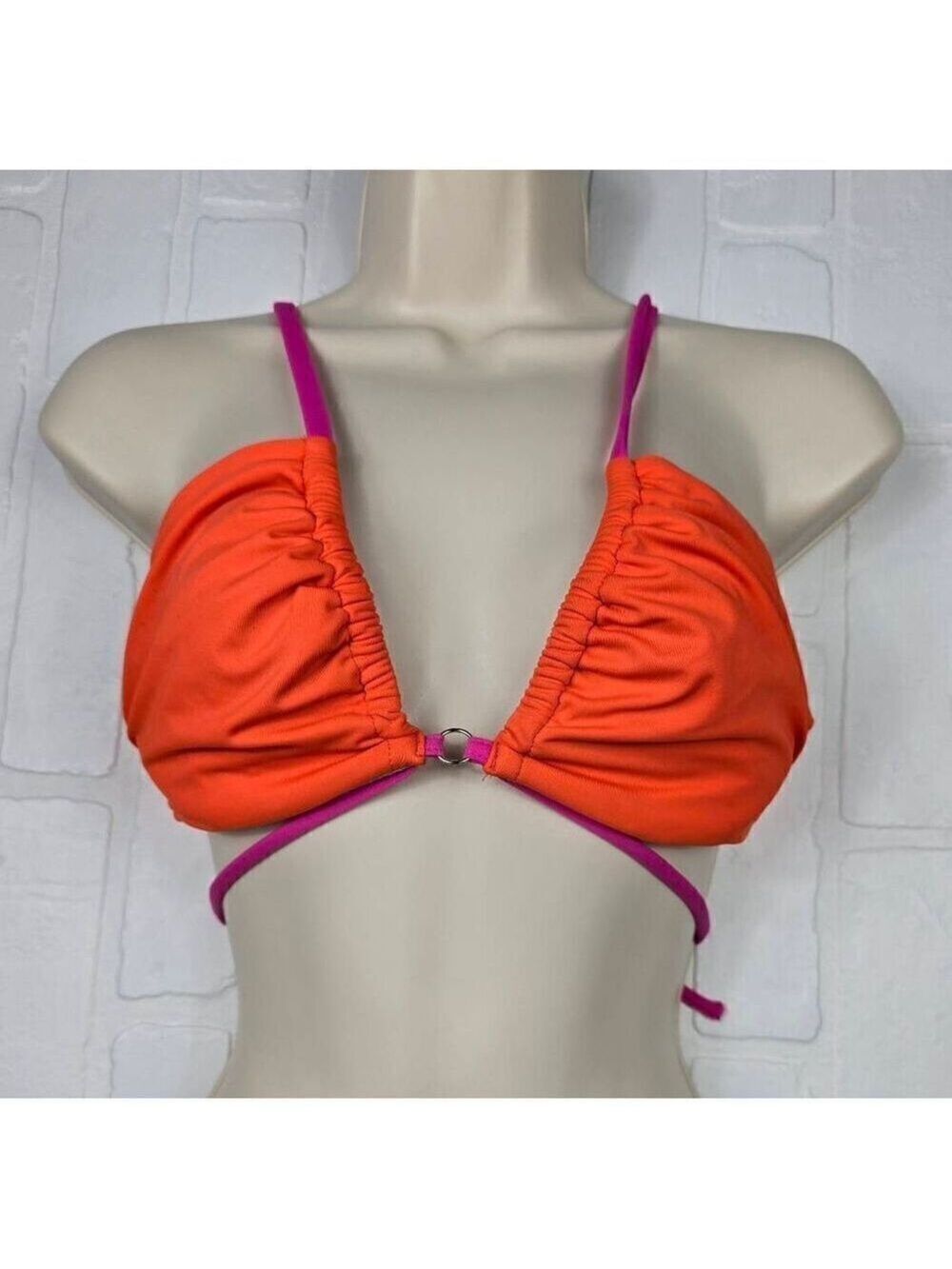 Shade & Shore Orange Underwired Bikini Top 36 B